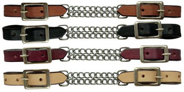 Showman ® leather curb with double chain.