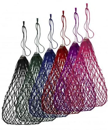 Slow feed hay bag with rings