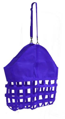 Webbed nylon slow feed hay bag
