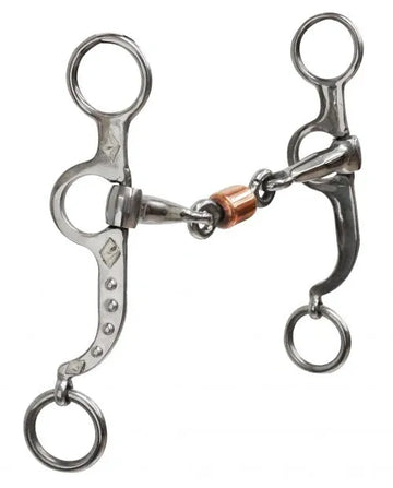 Showman Stainless Steel Argentine Snaffle Bit with Copper roller