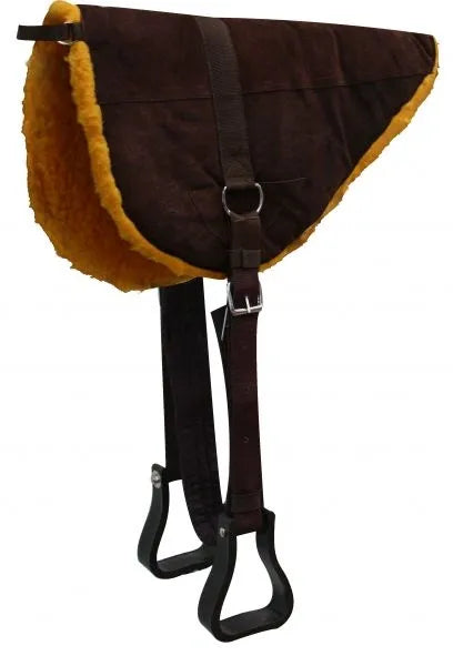 Showman™ Suede Leather Bareback Pad with Kodel Fleece Bottom